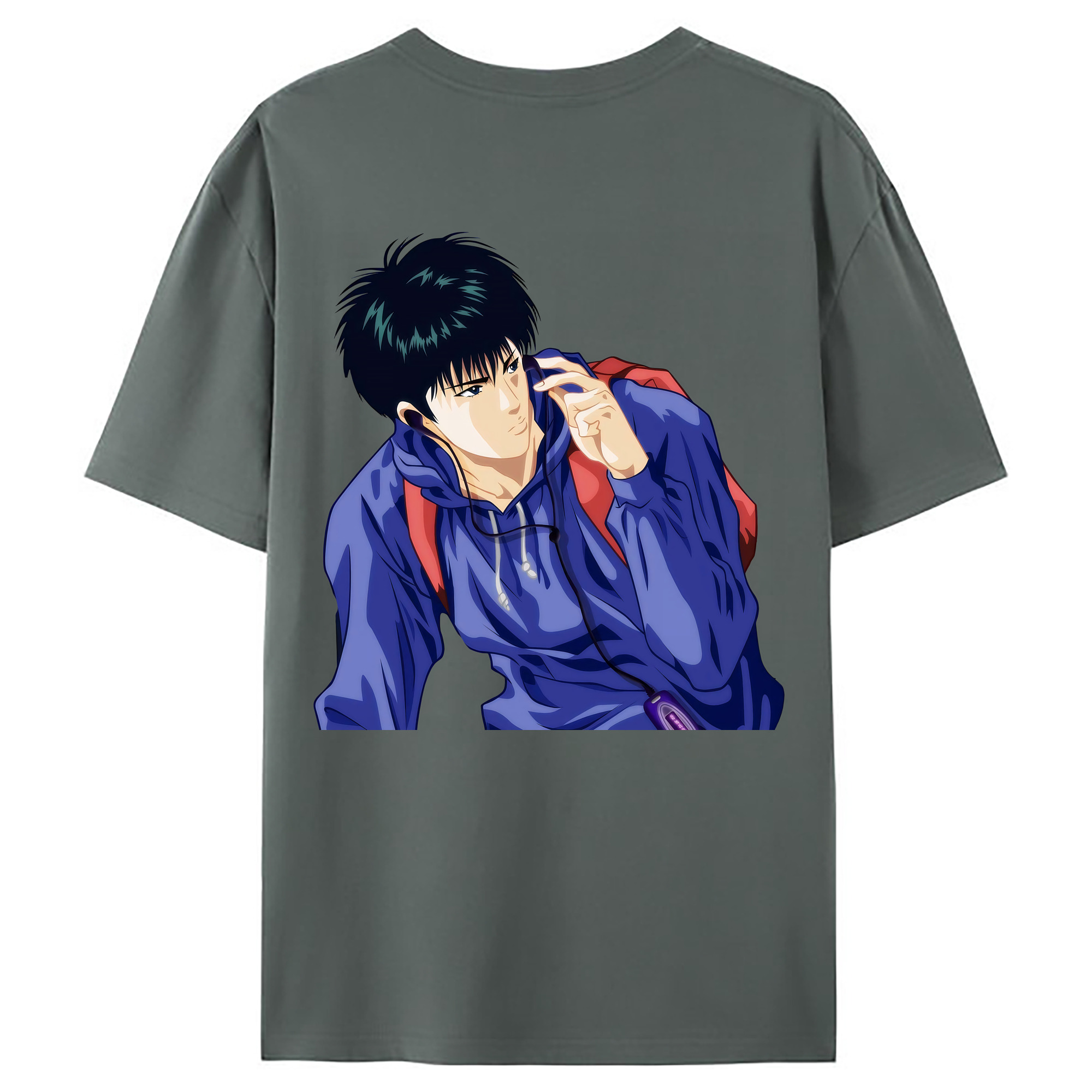 （画像用） SLAM DUNK／スラムダンク 綿100％ メンズ半袖Tシャツ（バックプリント） 通気性